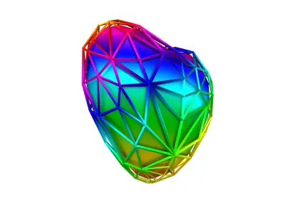 Stylish Heart V4 025 Low-poly 3D model