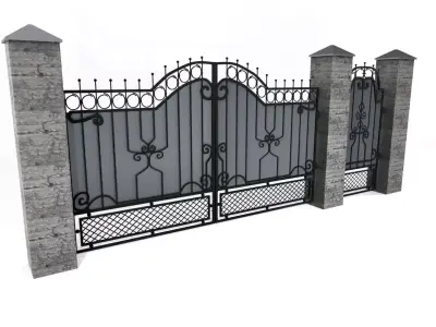 Wicket and gate metal  3D model