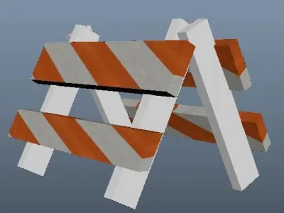 City blockade  Free low-poly 3D model