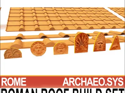 Roman Roof Build Set  3D model