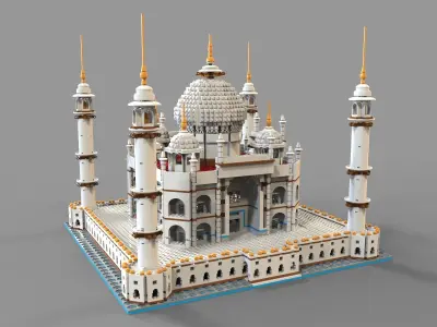 Lego mosque Low-poly 3D model