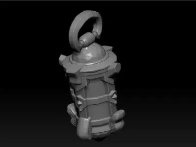 Stylized Medieval Fantasy Lamp 3D print model