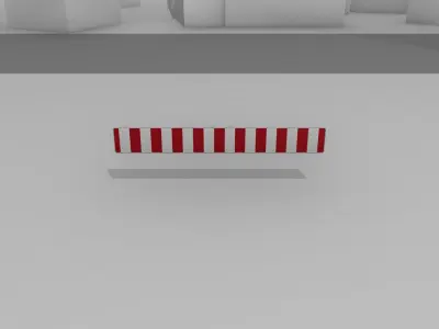 Construction Barrier Version 1 600-35 250x2400mm  Low-poly 3D model