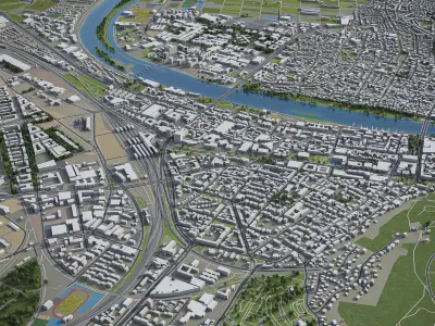 Heidelberg Low-poly 3D model