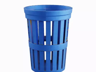 Street Trash Can 05 Low-poly 3D model