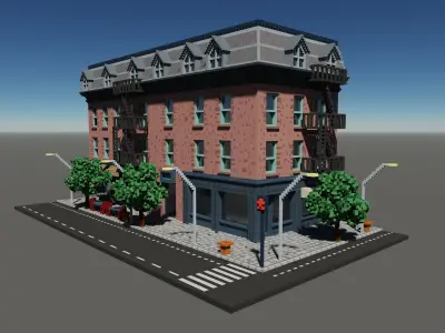 House Perrault Low-poly 3D model