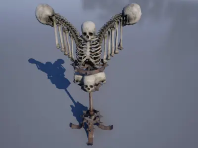 Bone Lamps and Chandeliers Low-poly 3D model