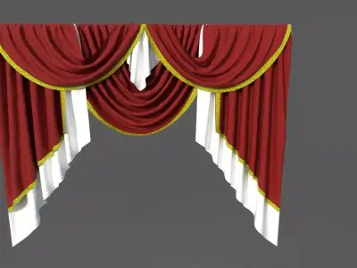 Theater Style Swag Set 3D model