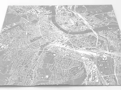 Cityscape Basel Switzerland 3D model