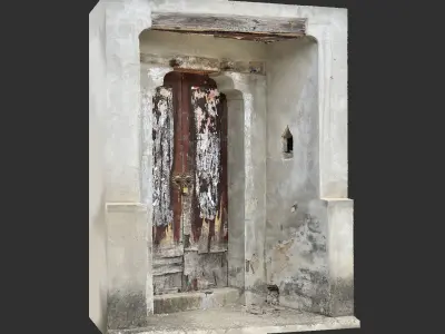 Chinese style rural house gate 3d scan 3D model