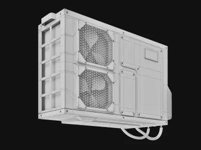 Sci-Fi air conditioner 04 3D model