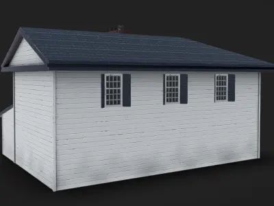 House 07 - Clean Low-poly 3D model
