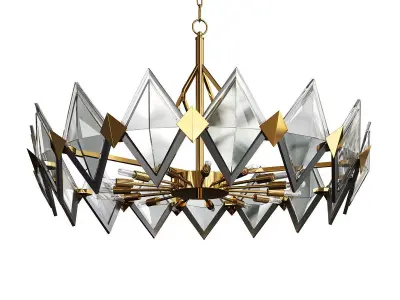 LENORA chandelier made of metal and glass Low-poly 3D model