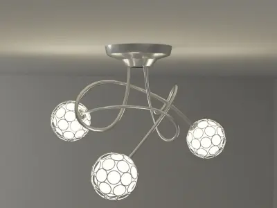 Globes Ceiling Light Free 3D model