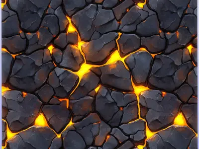 Stylized Lava Seamless Texture Texture