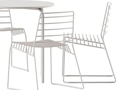 Easy Table by Connubia and B-Line Park Chair 3D model