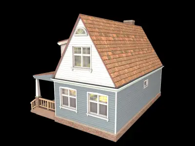 house Low-poly 3D model 20