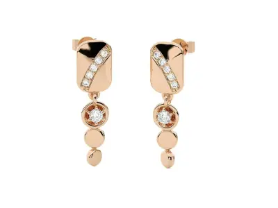 Light wt Women Diamond Earrings  3D print model