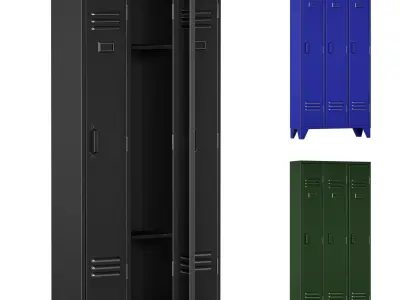 Metal cabinet locker wardrobe changing room 3D model