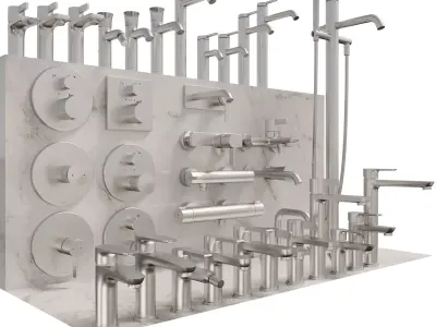 Bathroom Faucets Taps Set by DURAVIT AG 3D model