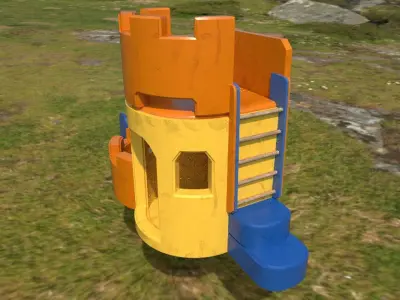 Playground Playhouse for children with Txtures 3D model