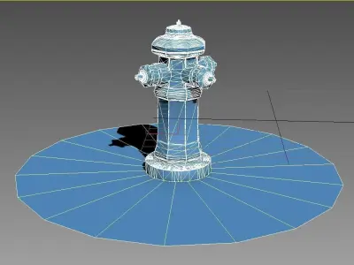 Fire gydrant Low-poly 3D model