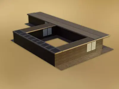 Traditional Japanese Corridor Scene 3D model