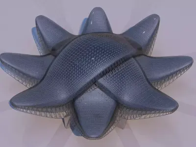 0163 - Parametric Shade Structure 3D model