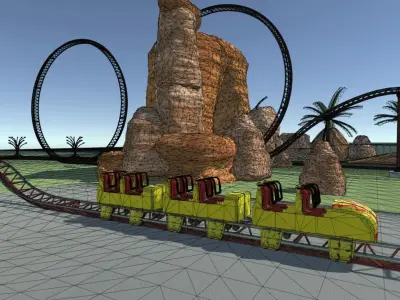 Roller Coaster 3D model buy