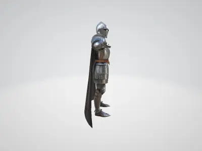 Elite Medieval Knight Low-poly 3D model
