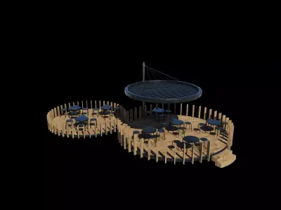 Summer terrace 3D model