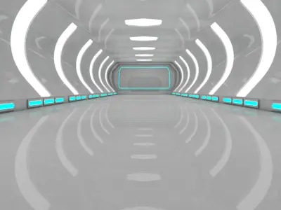 Sci Fi Interior 3D model 9