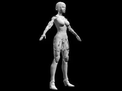Robot Girl 3D model buy