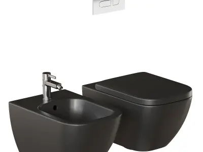 Duravit HAPPY D2 WC Full Set 3D model