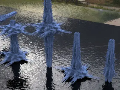 Space Station science military facility exterior models 5 3D model