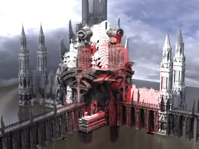Dark Counts Castle Kitbash 3D model