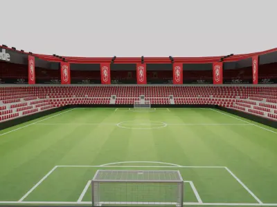 Twente Enschede Football Stadium Low-poly 3D model