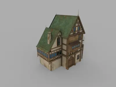 Medieval I Fantasy House 1 Low-poly 3D model