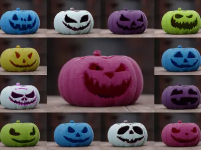 Amazing Pumpkins 3D Model Pack