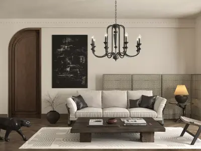 living room interior scene 3D model