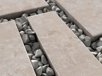Paving tile pebble n12 3D model