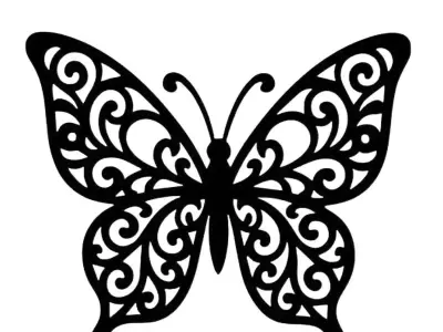 Pendant Butterfly Charm Butterfly Pendant Gold Silver 3D print model