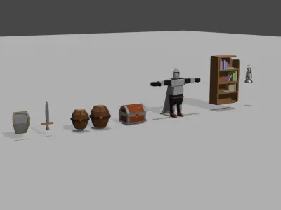 knight room  Low-poly 3D model