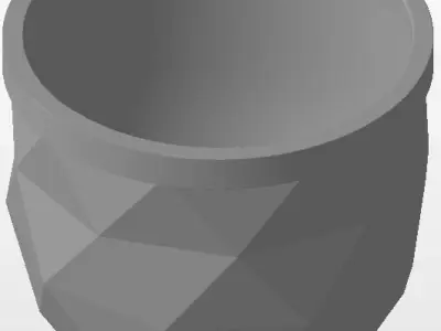 Outdoor Concrete Flower Pot 3D model