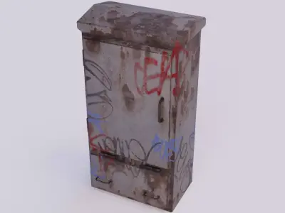  Electric Box Low-poly 3D model