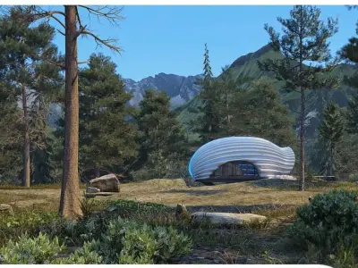 Cabin in the woods 3D model