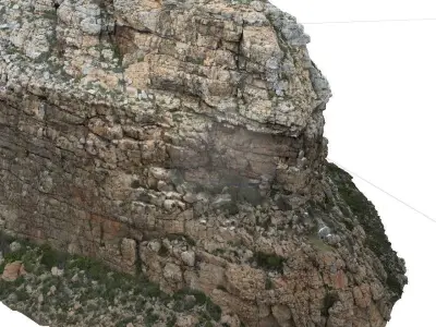 Mountain cliff corner 3D model