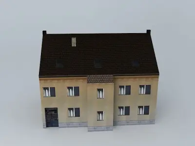 European Style Small Building Low-poly 3D model