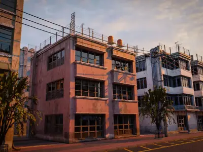 BUILDING URBAN AREA HONGKONG JAPAN CHINA ASIAN 05 Low-poly 3D model