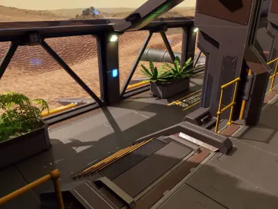 Sci Fi Space Station 2 Modular Kit Low-poly 3D model